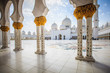 © Mint Images - Ornate columns of Sheikh Zayed Grand Mosque, Abu Dhabi, United Arab Emirates