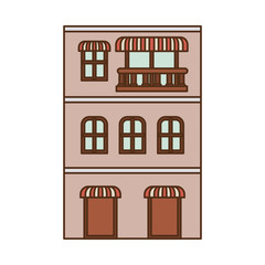 Sticker - house with front view isolated icon