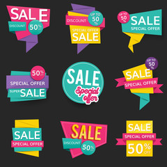 Canvas Print - Colorful sale signs