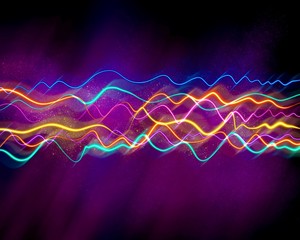 abstract neon colorful waves background