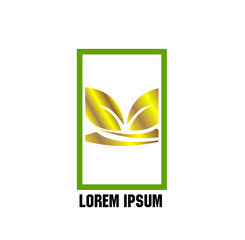 Sticker - leaf logo icon for good farm company