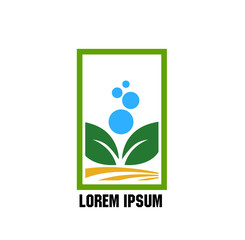 Sticker - leaf logo icon for good farm company