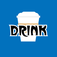 Wall Mural - drink logo icon