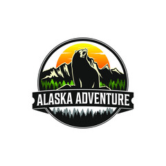 alaska adventure logo design