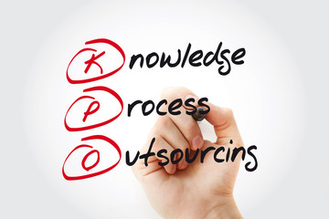 Poster - Hand writing KPO - Knowledge Process Outsourcing with marker, acronym business concept