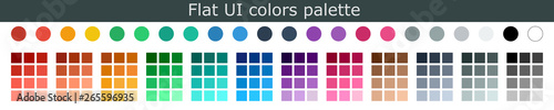 Fotomural Set of colorful trendy flat color template