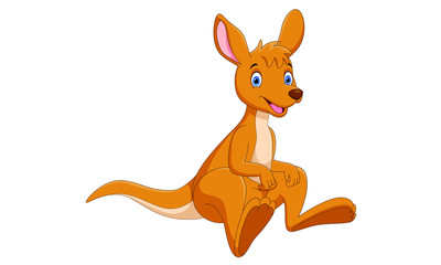 Wall Mural - Vector illustration of Cute kangaroo cartoon