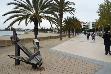 Wall Mural - Roses, Espagne, Catalogne, la plage et la promenade