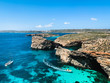 View of the sea and islands with boats and yachts . Summer seascape. Summer  sea vacation concept. Malta, Comino