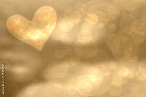 Abstract Festive Blur Bright Brown Pastel Background With A Big Colorful Heart Love Bokeh For Wedding Card Or Mothers Day Romantic Textured Backdrop With Space For Your Design Card Concept Buy