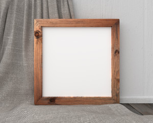 Square Wood Frame Mockup