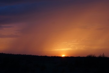 Sunset in the Caucasian mountains 