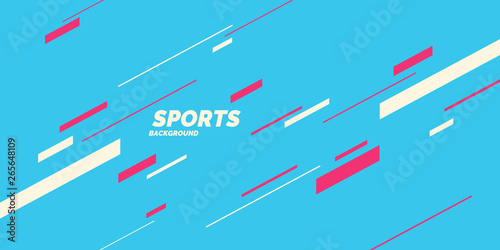 Cuadros en Lienzo Modern colored poster for sports. Vector graphics