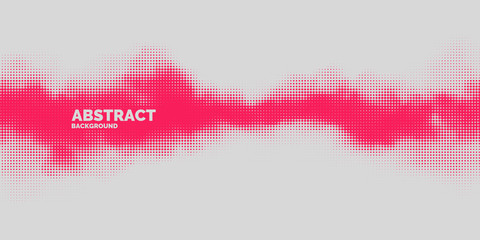 Poster - Monochrome printing raster, abstract vector halftone background.