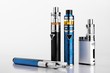 © makcoud - electronic cigarettes or vaping devices on white background