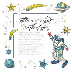 Wall Mural - astronaut, vector illustration.