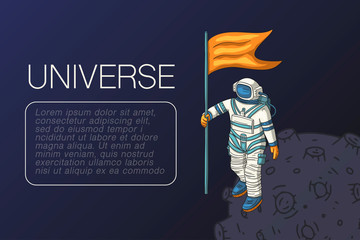 Wall Mural - astronaut, vector illustration.