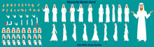 Arab Businessman Character Model Sheet With Walk Cycle Animation Sequence 