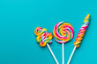 Various colorful lollipops.