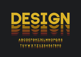 Poster - Creative alphabet and numbers. Eps10 vector.