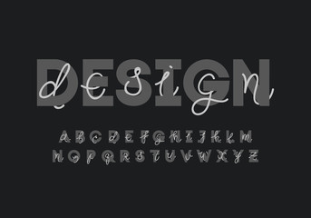 Poster - Creative alphabet font design. Eps10 vector.