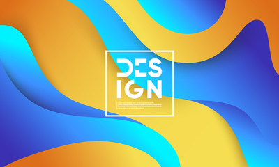 Poster - wavy 3d geometric background. eps10 vector