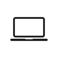Fototapete - PC Icon vector illustration. Computer icon. Perfect black pictogram illustration on white background.