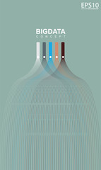 Wall Mural - colorful line pattern background. big data concept.