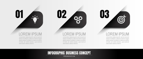 Wall Mural - infographics business, process chart design template for presentation. abstract timeline elements, You can place relevant content in the area, vector illustration.