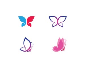 Wall Mural - Butterfly logo template vector icon