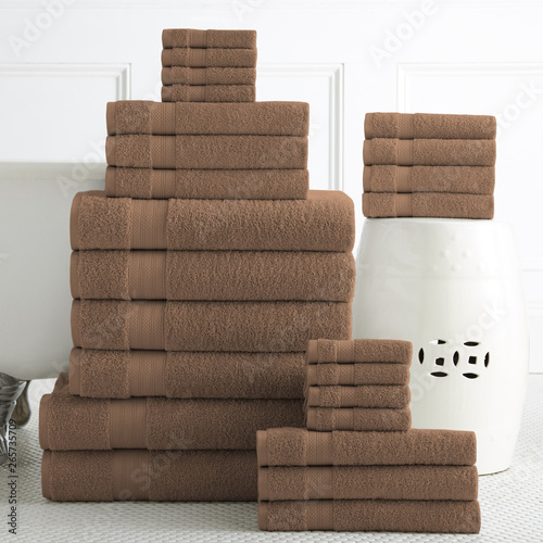 Cuadros en Lienzo Cotton terry towel set. Dobby border towel set
