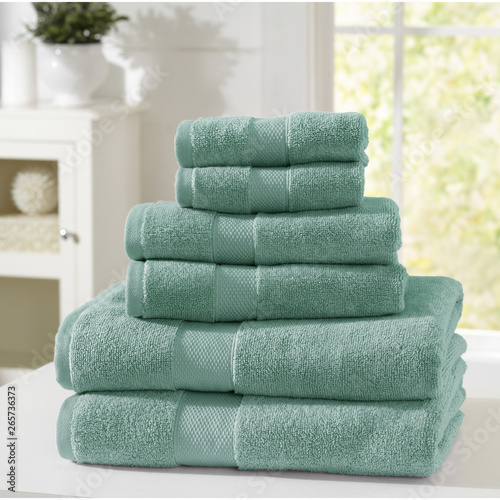 Cuadros en Lienzo Cotton terry towel set. Dobby border towel set