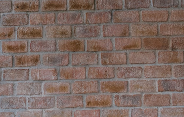 old red brick wall background.Old brick wall for background.