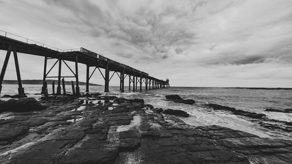 Abandoned Pier B&W