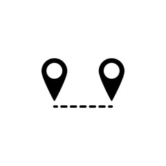 Poster - route, location icon. Simple glyph, flat vector of Location icons for UI and UX, website or mobile application