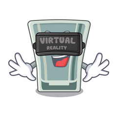 Canvas Print - Virtual reality shot glass character in the fridge