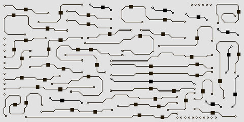 Leinwandbilder - Vector circuit board illustration. Abstract circuit board background