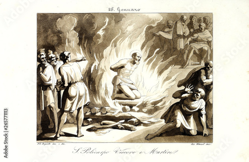 Cuadros en Lienzo Christian illustration. Old image