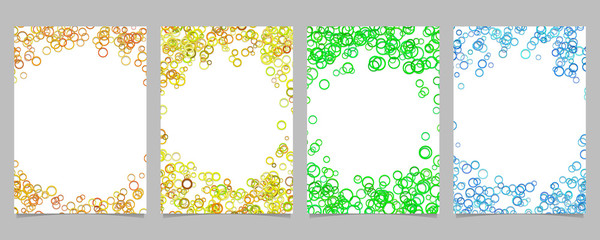 Poster - Random circle background round brochure border design set