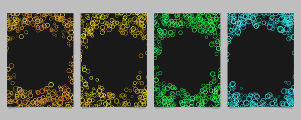 Poster - Random circle background round brochure border design set