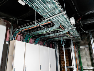 entry of wiring to electrical panel in building works