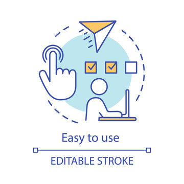 Easy to use concept icon