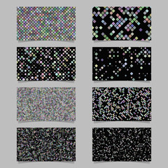 Poster - Abstract diagonal square pattern mosaic card background set