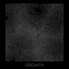 Vector generative branch growth pattern. Square texture. Lichen like organic structure with veins. Monocrome square biological net of vessels.