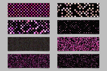 Poster - Modern abstract dot pattern banner background set