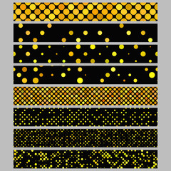 Poster - Color abstract dot pattern rectangular web banner background set