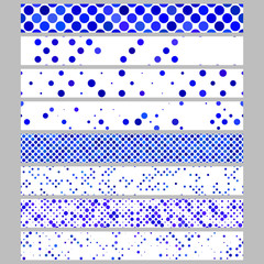 Poster - Color abstract dot pattern rectangular web banner background set