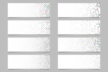 Poster - Modern abstract dot pattern banner background template set