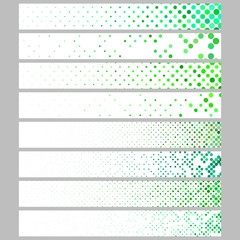 Poster - Color abstract dot pattern rectangular web banner background set