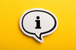 © christianchan - Information Sign Speech Bubble Isolated On Yellow Background